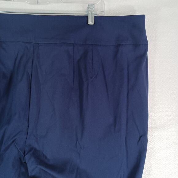 Lane Bryant THE LENA Stretch Ankle Pant Plus Size 26 Blue Curvy Fit Hem Vent NEW - Picture 3 of 12